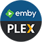 emby.media plex.tv logos